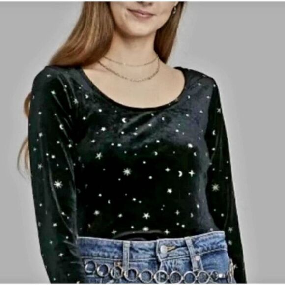 NWT WILD FABLE VELVET SPARKLE BODYSUIT - Picture 1 of 7